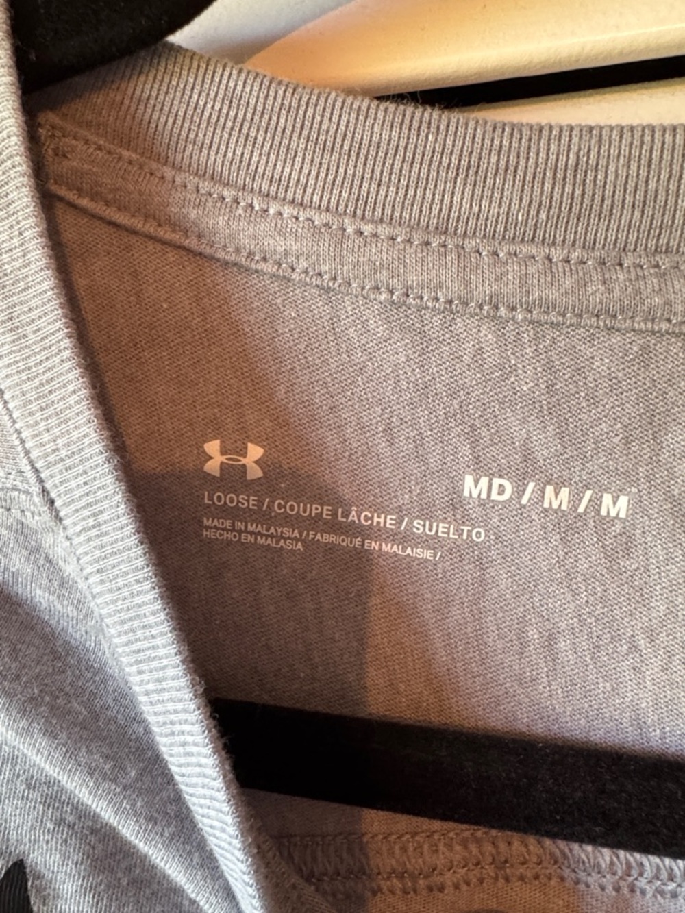 Under Armour Women's Gray Muscle Tee with Black Bull Graphic - Picture 4 of 5